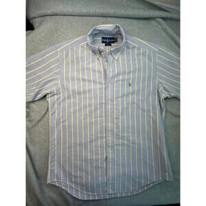 Vintage Ralph Lauren Blake Button Down Shirt Men's Medium Blue Yellow Striped